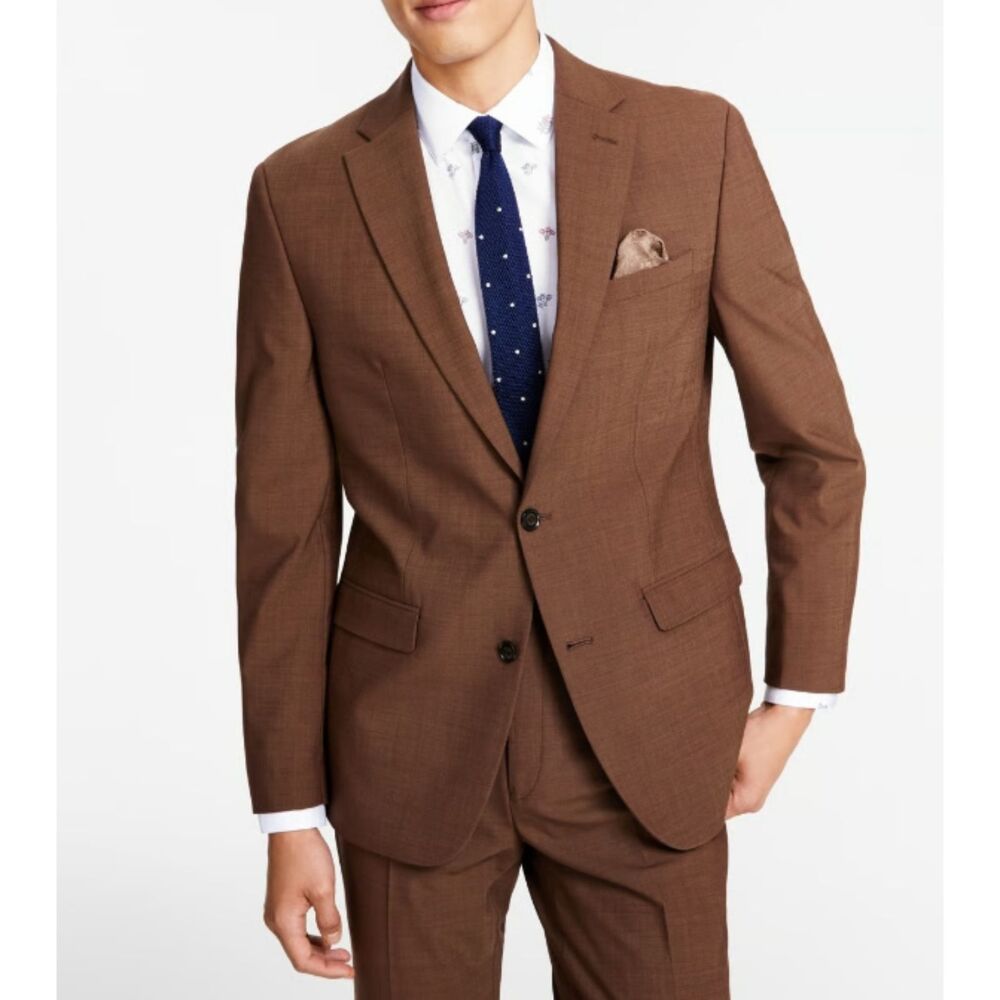 Bar III Sport Coat Men's Size 38L Rust Slim Fit Stretch Wrinkle Resistant NWT